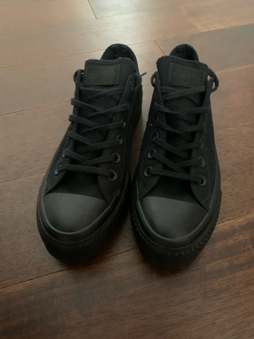 Converse All Star Low-Top Platform Sneakers in Black